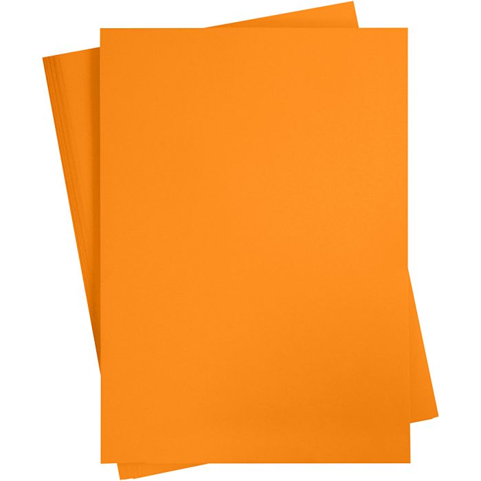 Kartonki, A2, arkki 420x594 mm, 180 g, oranssi, 10 ark/ 1 pkt