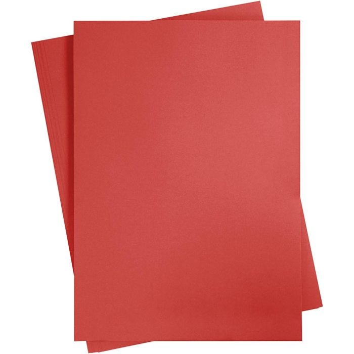 Kartonki, A2, arkki 420x594 mm, 180 g, punainen, 10 ark/ 1 pkt
