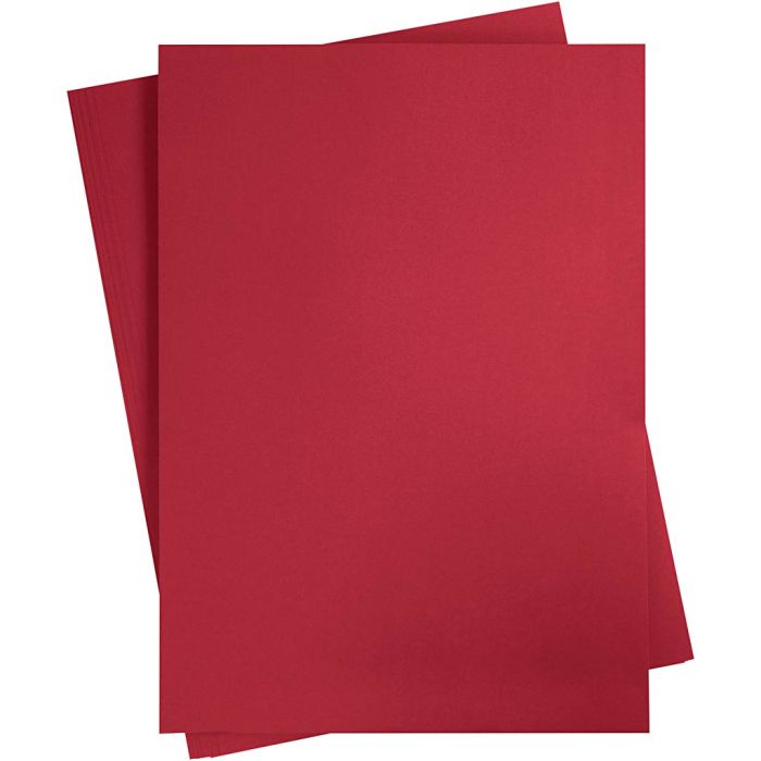 Kartonki, A2, arkki 420x594 mm, 180 g, joulunpunainen, 10 ark/ 1 pkt