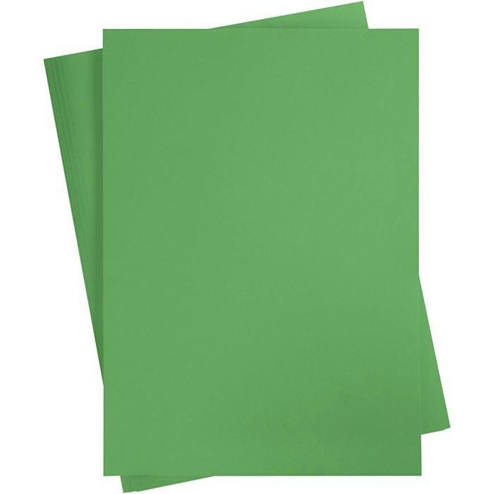 Kartonki, A2, arkki 420x594 mm, 180 g, ruohonvihreä, 10 ark/ 1 pkt