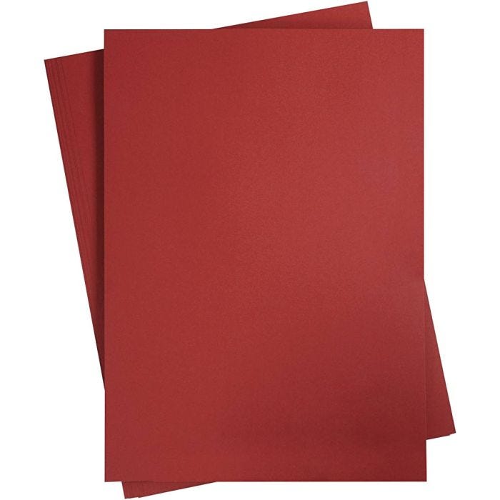 Kartonki, A2, arkki 420x594 mm, 180 g, tummanpunainen, 10 ark/ 1 pkt