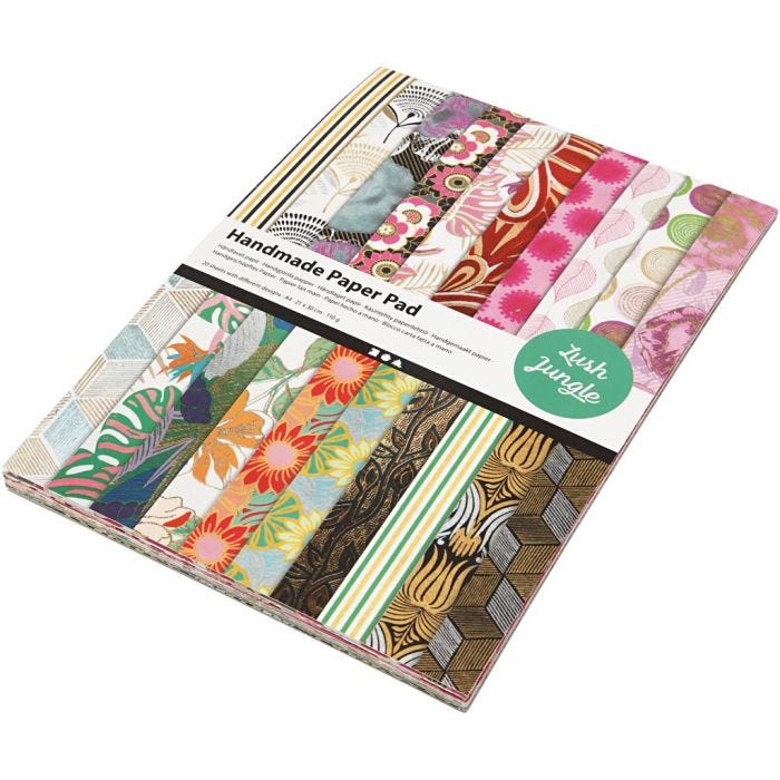 Käsintehty Paperi, A4, arkki 210x297 mm, 110-150 g, 20 ark/ 1 pkt