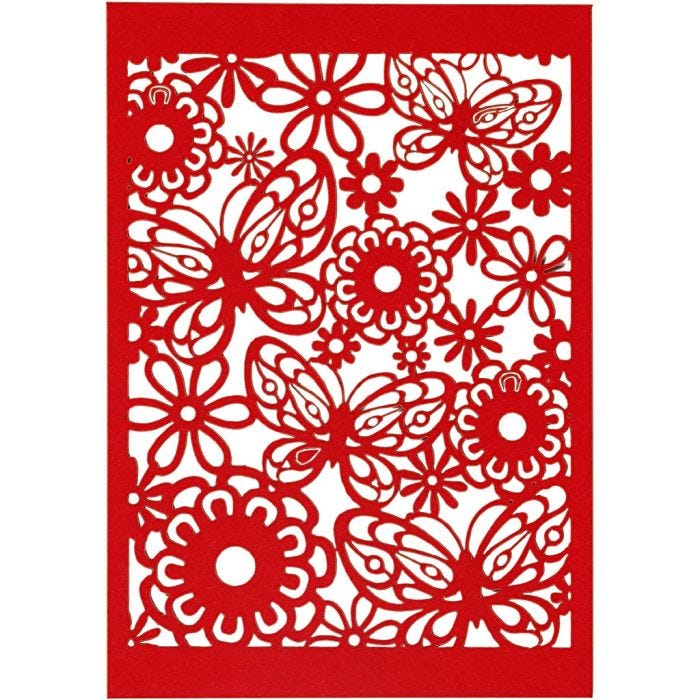 Pitsikartonki, arkki 10,5x15 cm, 200 g, punainen, 10kpl/ 1 pkt