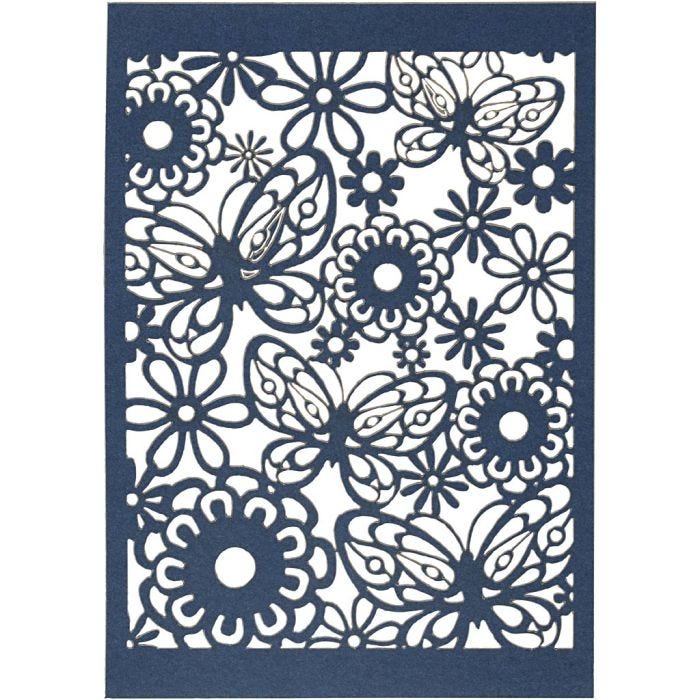 Pitsikartonki, arkki 10,5x15 cm, 200 g, sininen, 10 kpl/ 1 pkt