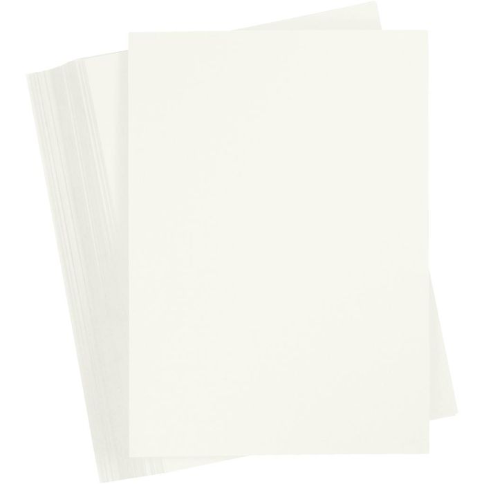 Kartonki, A4, arkki 210x297 mm, 180 g, luonnonvalkonen, 100 ark/ 1 pkt