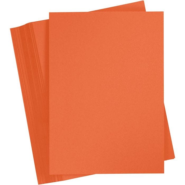 Kartonki, A4, arkki 210x297 mm, 180 g, oranssi, 100 ark/ 1 pkt