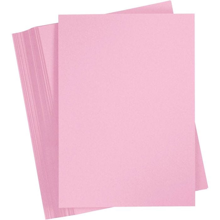 Kartonki, A4, arkki 210x297 mm, 180 g, vaaleanpinkki, 100 ark/ 1 pkt