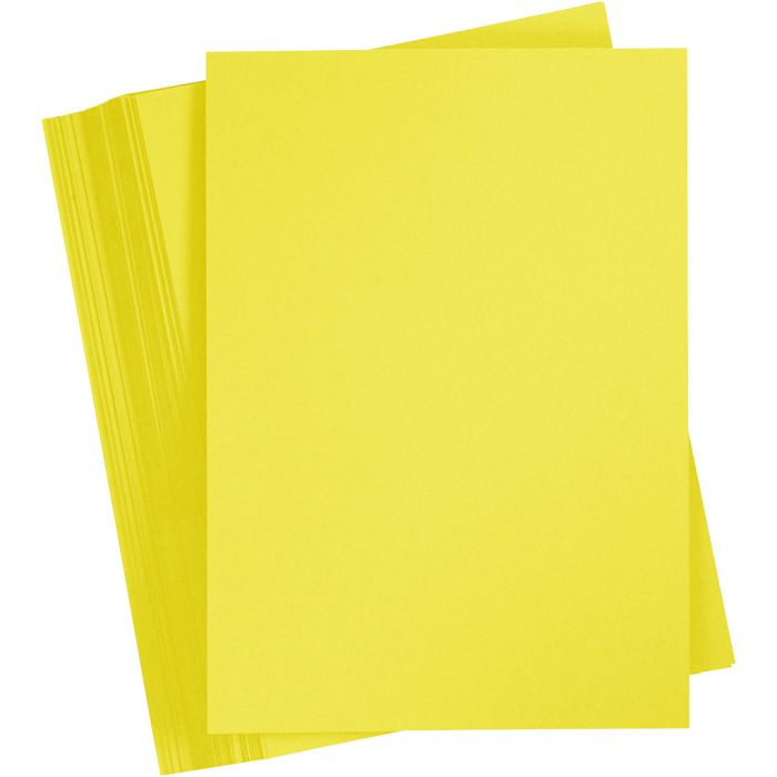 Kartonki, A6, arkki 105x148 mm, 180 g, auringonkeltainen, 100 ark/ 1 pkt