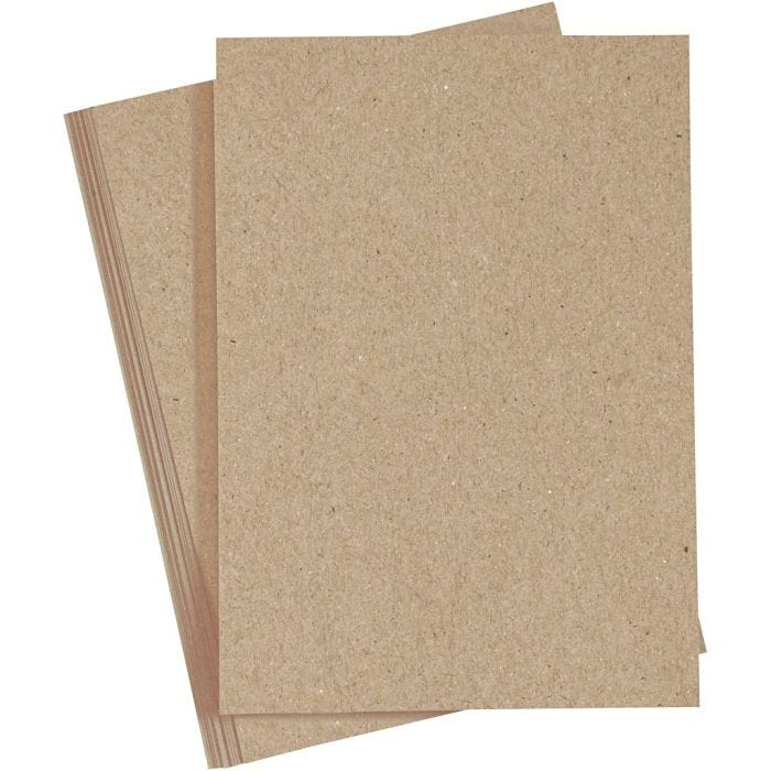 Kartonki, A4, arkki 210x297 mm, 220 g, luonnonrusk., 10 kpl/ 1 pkt