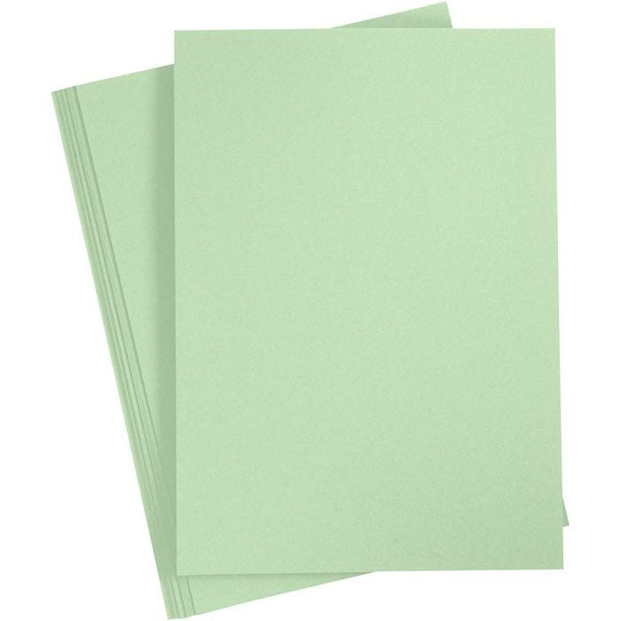 Kartonki, A4, arkki 210x297 mm, 220 g, vaaleanvihreä, 10 kpl/ 1 pkt
