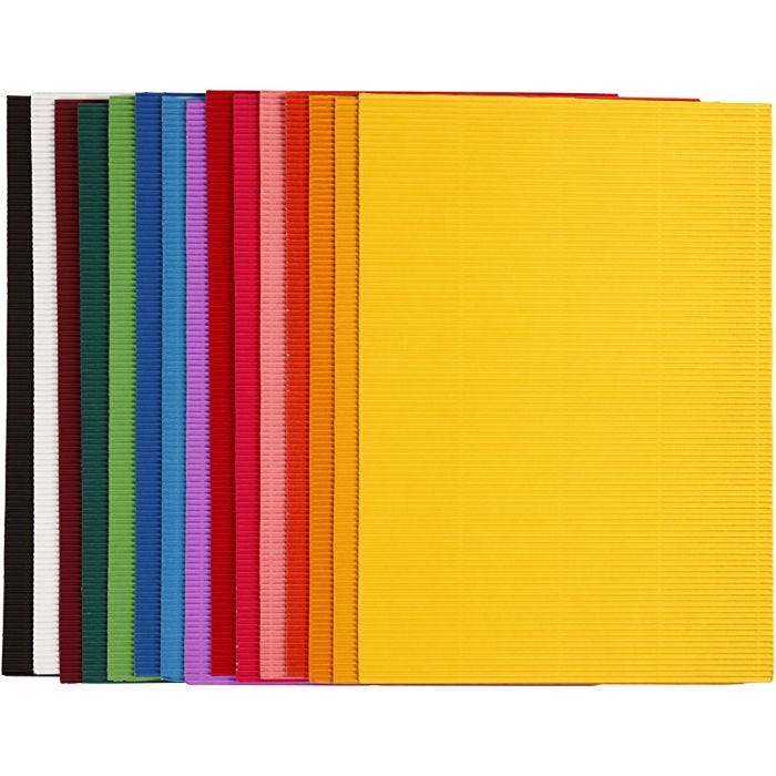 Aaltokartonki, arkki 25x35 cm, 80 g, 15 laj/ 1 pkt