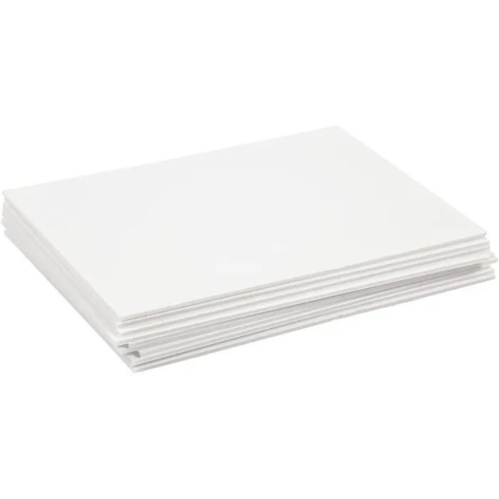 Vaahtomuovilevy, A4, arkki 210x297 mm, paksuus 3 mm, valkoinen, 10 ark/ 1 pkt