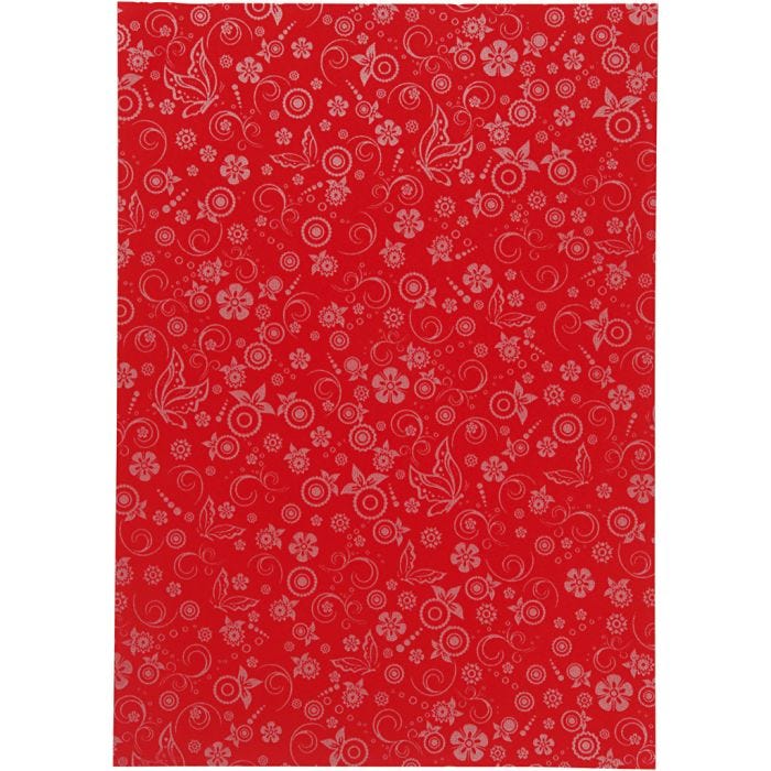 Paperi, A4, arkki 210x297 mm, 80 g, punainen, 20 ark/ 1 pkt