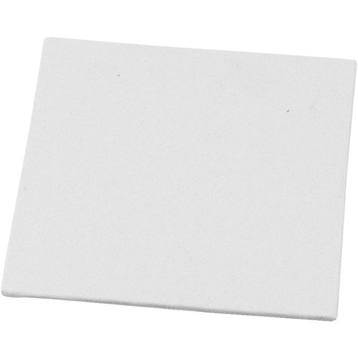 Maalauslevy, koko 12,4x12,4 cm, paksuus 3 mm, 280 g, valkoinen, 1 kpl