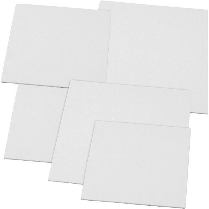 Maalauslevy, koko 15x15+20x20 cm, paksuus 3 mm, 280 g, valkoinen, 80 kpl/ 1 pkt