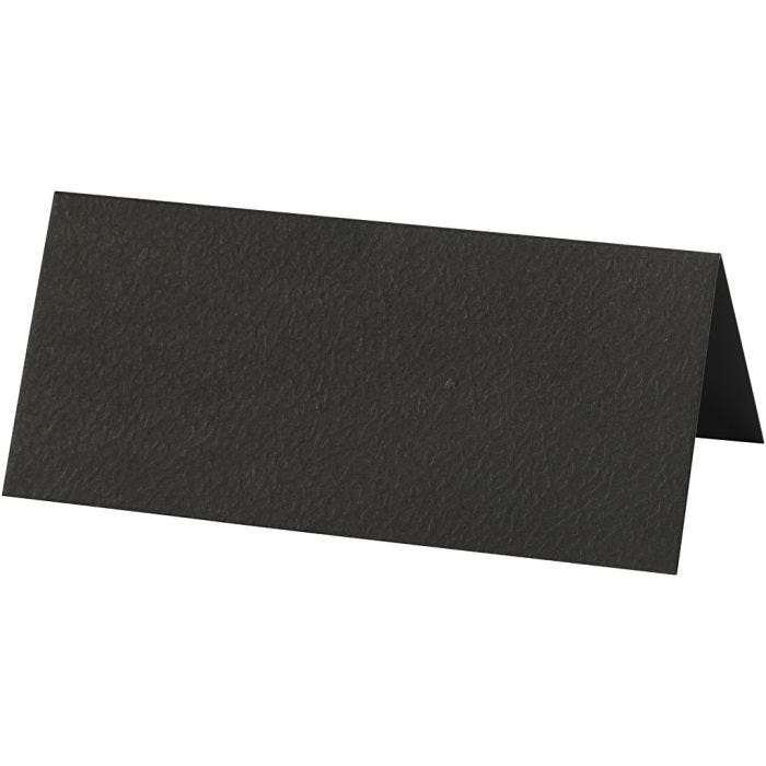 Istumapaikkakortit, koko 9x4 cm, 220 g, musta, 20 kpl/ 1 pkt