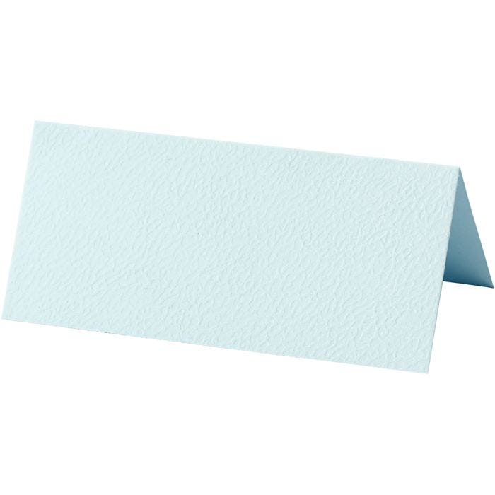 Istumapaikkakortit, koko 9x4 cm, 220 g, vaaleansininen, 20 kpl/ 1 pkt