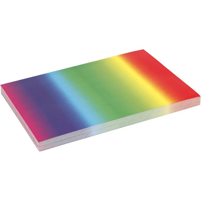 Sateenkaarikartonki, A4, arkki 210x297 mm, 180 g, 100 ark/ 1 pkt