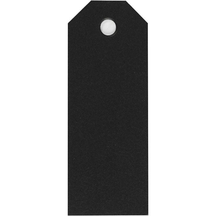 Manillaetiketit, koko 3x8 cm, 220 g, musta, 20 kpl/ 1 pkt
