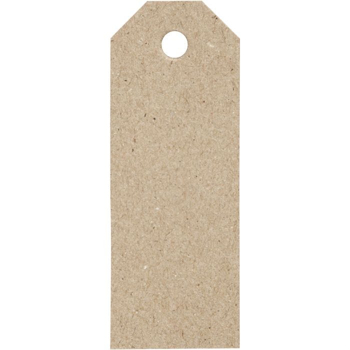 Manillaetiketit, koko 3x8 cm, 220 g, luonnonrusk., 20 kpl/ 1 pkt