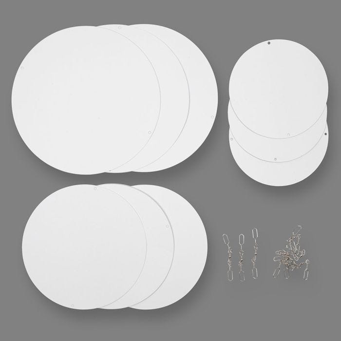Mobilerenkaat, halk. 12+15+18 cm, 300 g, 4 set/ 1 pkt