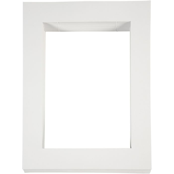 Kartonkikehykset, A4, koko 28,5x37 cm, 500 g, valkoinen, 100 kpl/ 1 pkt