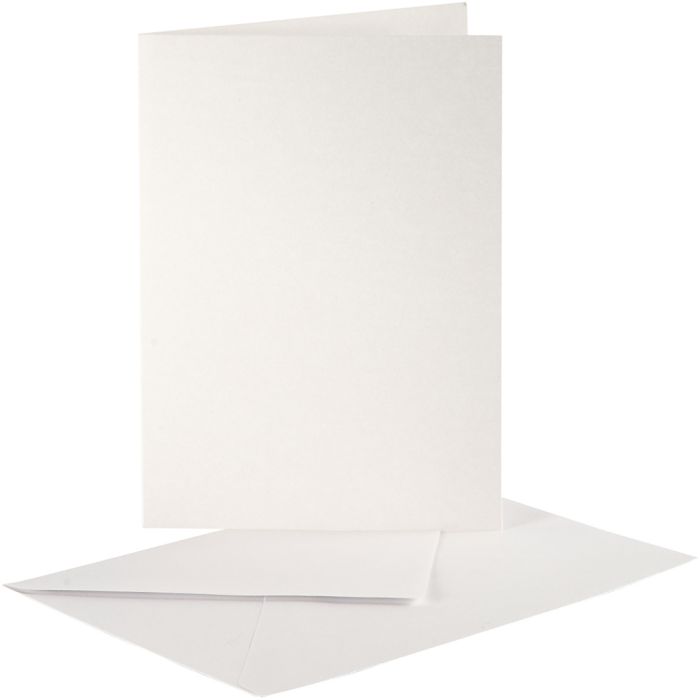 Helmiäiskortti-/kirjekuoripakkaus, kortin koko 10,5x15 cm, kirjekuoren koko 11,5x16,5 cm, kerma, 10set/ 1 pkt