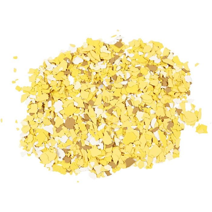 Terrazzo hiutaleet, keltainen, 90 g/ 1 tb