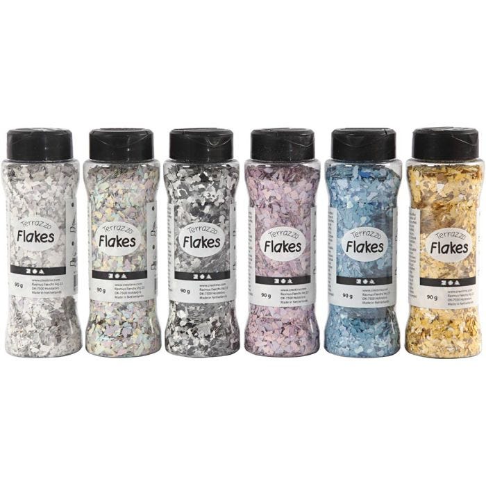 Terrazzo Hiutaleet, värilajitelma, 6x90 g/ 1 pkt