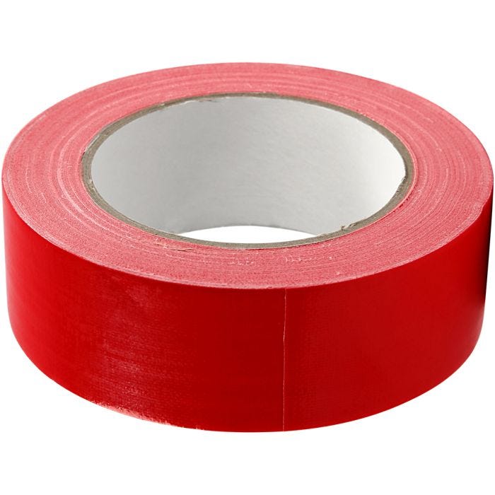 Kangasteippi, Lev: 38 mm, punainen, 25 m/ 1 rll
