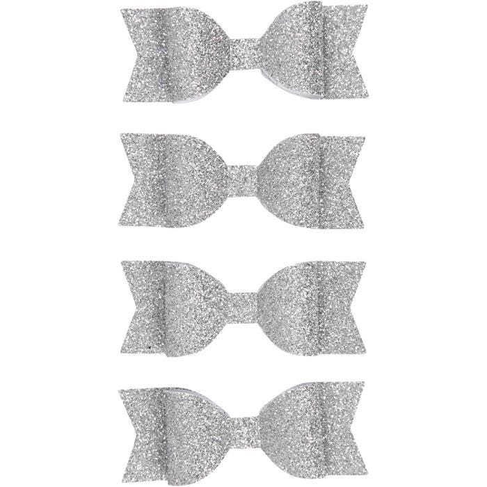 Paperirusetit, koko 31x85 mm, kimallehopea, 4 kpl/ 1 pkt
