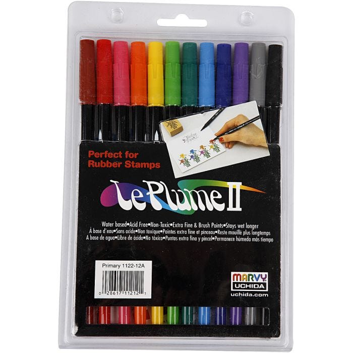 Le Plume II -tussit, vahvat värit, 12 kpl/ 1 pkt