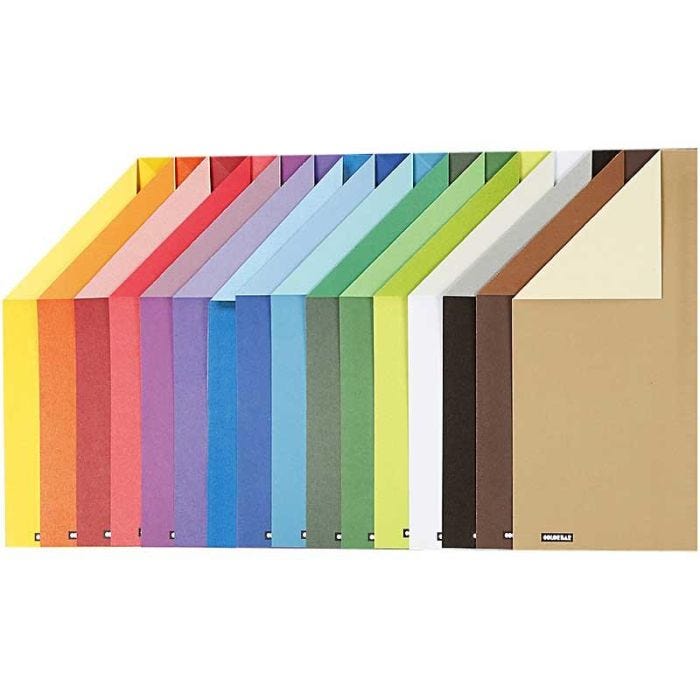 Color Bar-Kartonki, A4, arkki 210x297 mm, 250 g, 16 laj/ 1 pkt