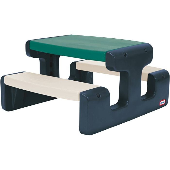 Little Tikes Pöytä- ja penkkisetti, Kork. 49 cm, Pit. 82 cm, Lev: 33,5 cm, 1 kpl