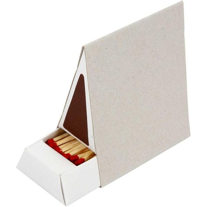 Tulitikkurasia, koko 8,5x5x9,5 cm, 10 kpl/ 1 pkt