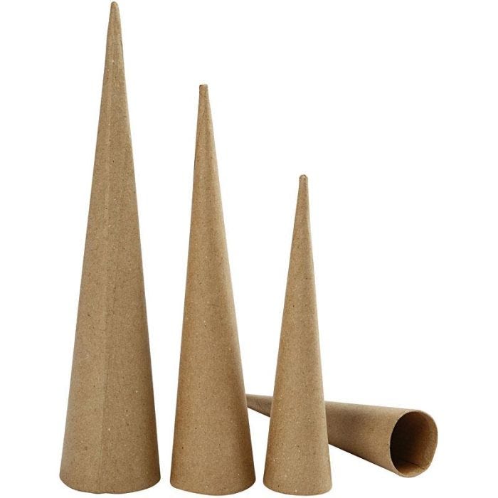 Pahvikartiot, Kork. 20-25-30 cm, halk. 4-5-6 cm, 3 kpl/ 1 pkt