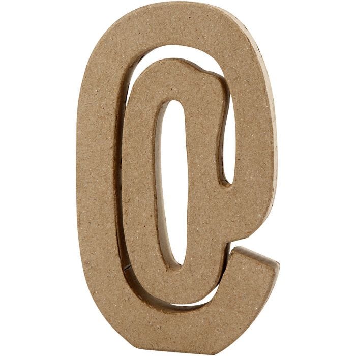 Merkki, @, Kork. 19,9 cm, Lev: 11,5 cm, paksuus 2,6 cm, 1 kpl