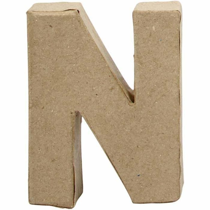 Pahvikirjain, N, Kork. 10 cm, Lev: 7,8 cm, paksuus 2 cm, 1 kpl