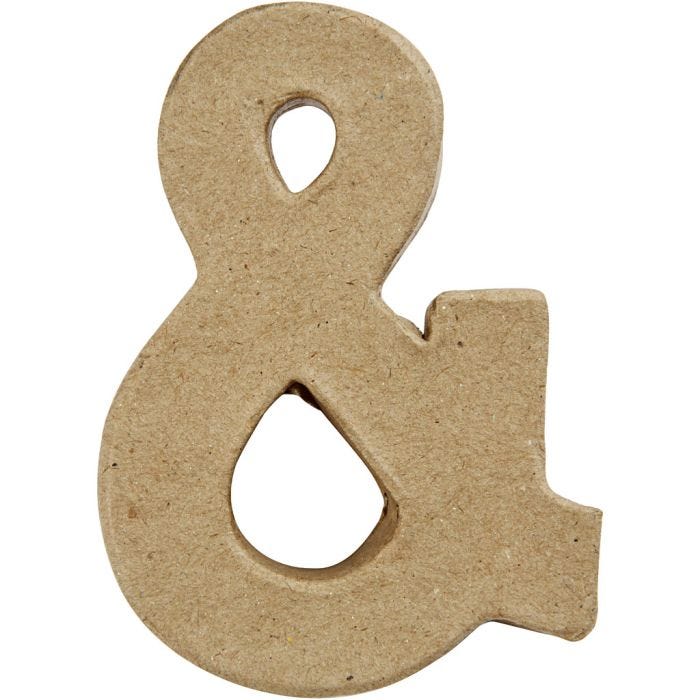 Merkki, &amp;, Kork. 10 cm, Lev: 7,5 cm, paksuus 1,7 cm, 1 kpl
