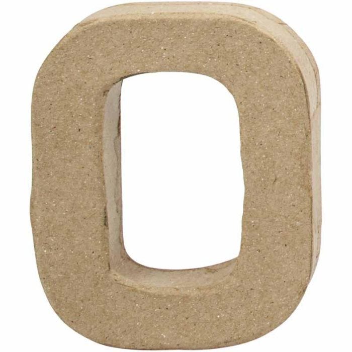 Pahvinumero, 0, Kork. 10 cm, Lev: 8 cm, paksuus 2 cm, 1 kpl