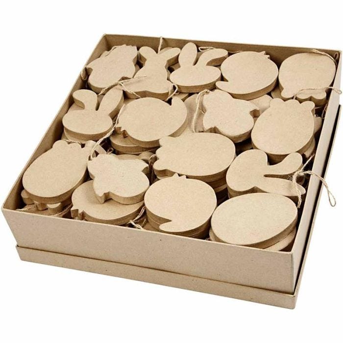 Pääsiäiskoristeet, Kork. 10 cm, paksuus 12 mm, 114 kpl/ 1 pkt