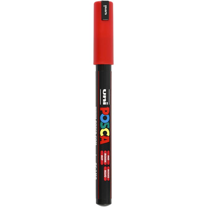 Posca Marker, PC-1MR, paksuus 0,7 mm, extrafine, punainen, 1 kpl