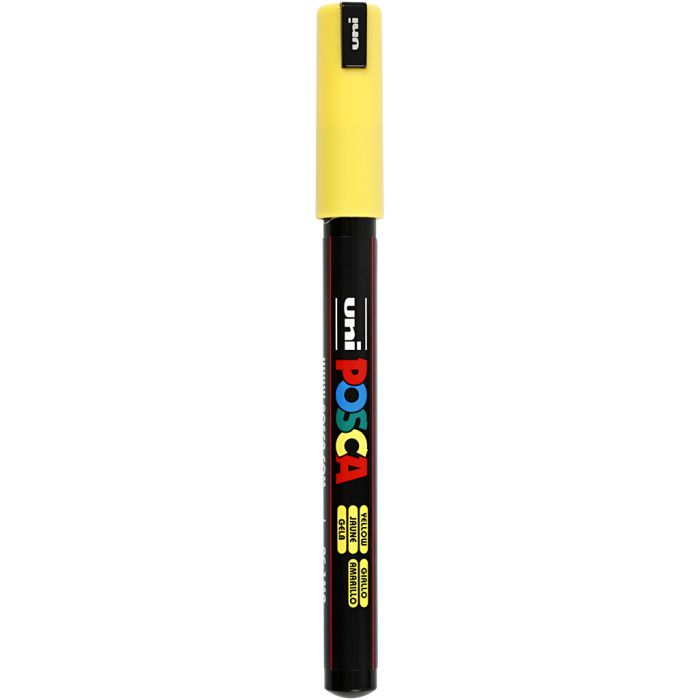 Posca Marker, PC-1MR, paksuus 0,7 mm, extrafine, keltainen, 1 kpl