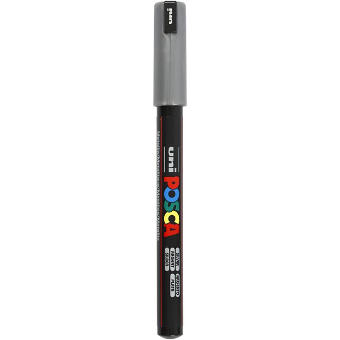 Posca Marker, nro PC-1MR, paksuus 0,7 mm, extrafine, hopea, 1 kpl