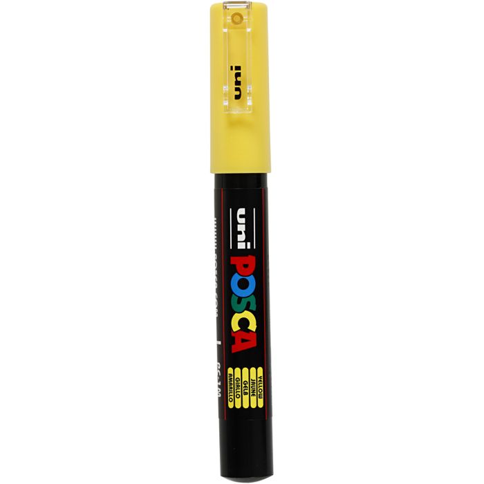 Posca Marker, PC-1M, paksuus 0,7 mm, extrafine, keltainen, 1 kpl