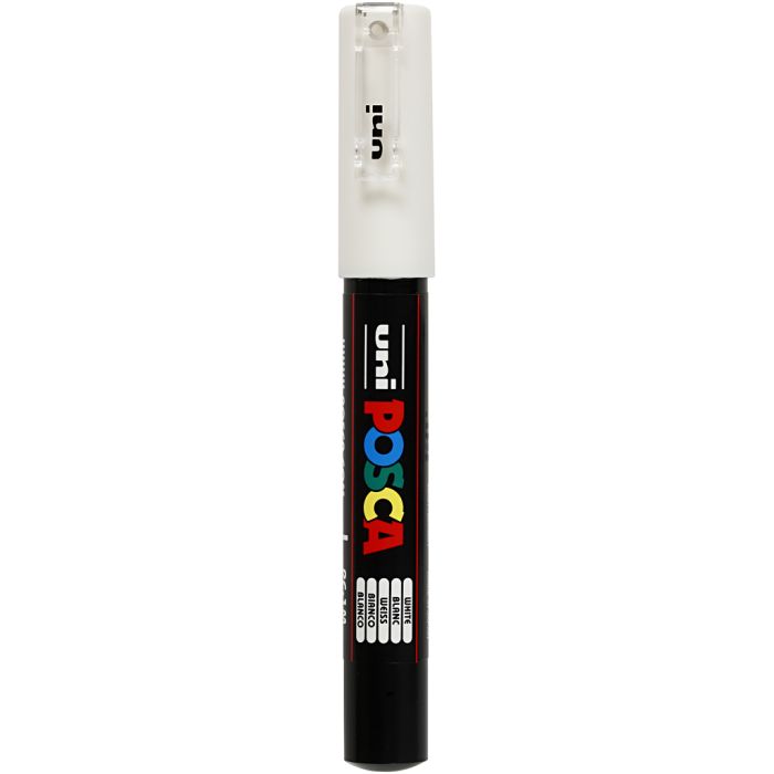 Posca Marker, PC-1M, paksuus 0,7 mm, extrafine, valkoinen, 1 kpl