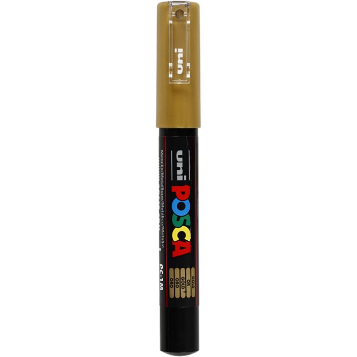 Posca Marker, PC-1M, paksuus 0,7 mm, extrafine, kulta, 1 kpl