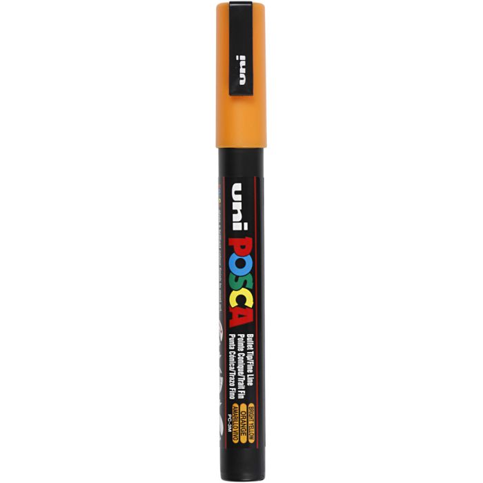 Posca Marker, PC-3M, paksuus 0,9-1,3 mm, fine, bright yellow, 1 kpl