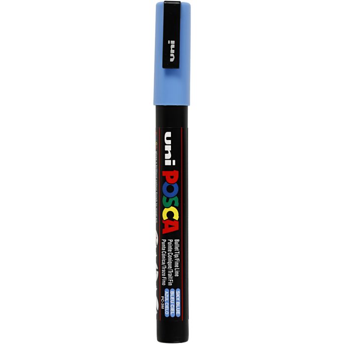 Posca Marker, PC-3M, paksuus 0,9-1,3 mm, fine, taivaansininen, 1 kpl