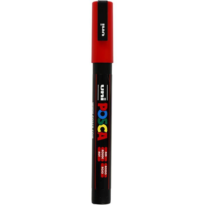 Posca Marker, nro PC-3M, paksuus 0,9-1,3 mm, fine, punainen, 1 kpl